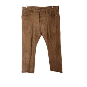 Levis 501‎ White Oak Cone Denim Jeans Vintage Brown Button Fly Mens 38x28 *Read*